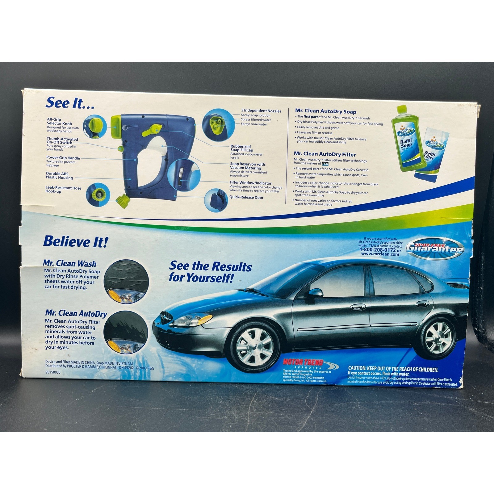 Mr Clean AutoDry Carwash System Motor Trend Approved Kit with Soap Filter NIB