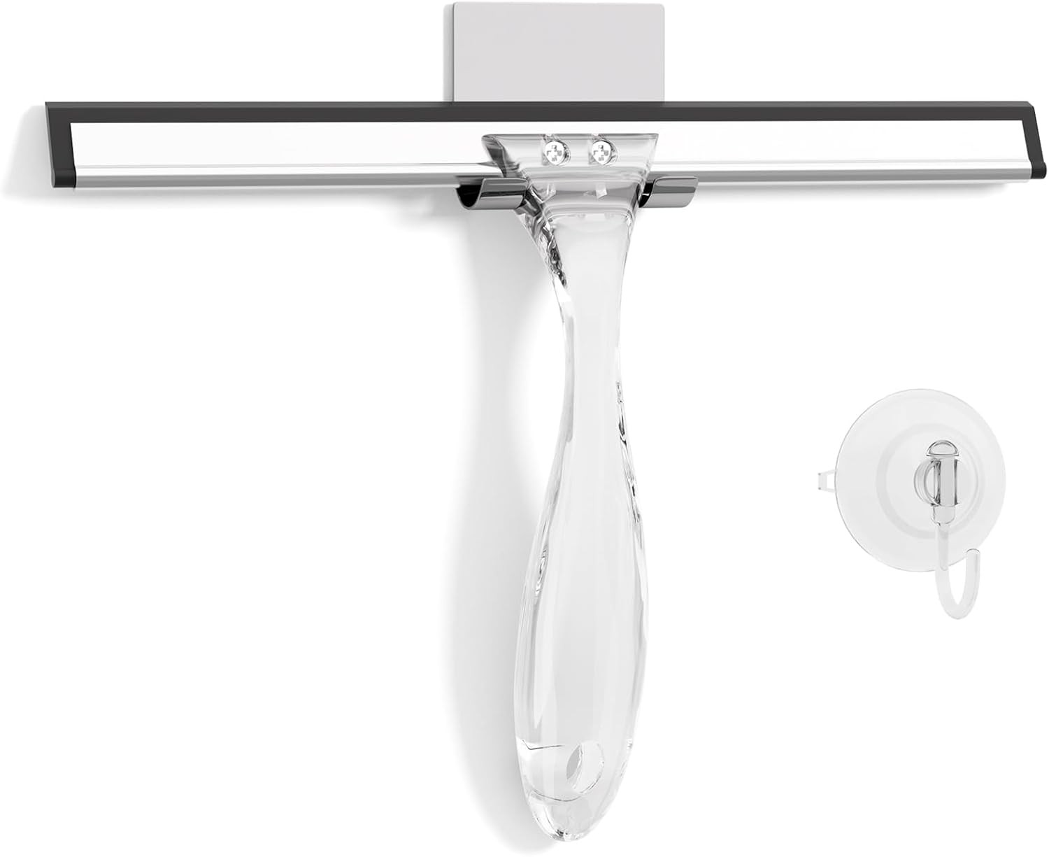 Shower Squeegee for Glass Doors,Clear Squeegee – 10 Inches, Clear