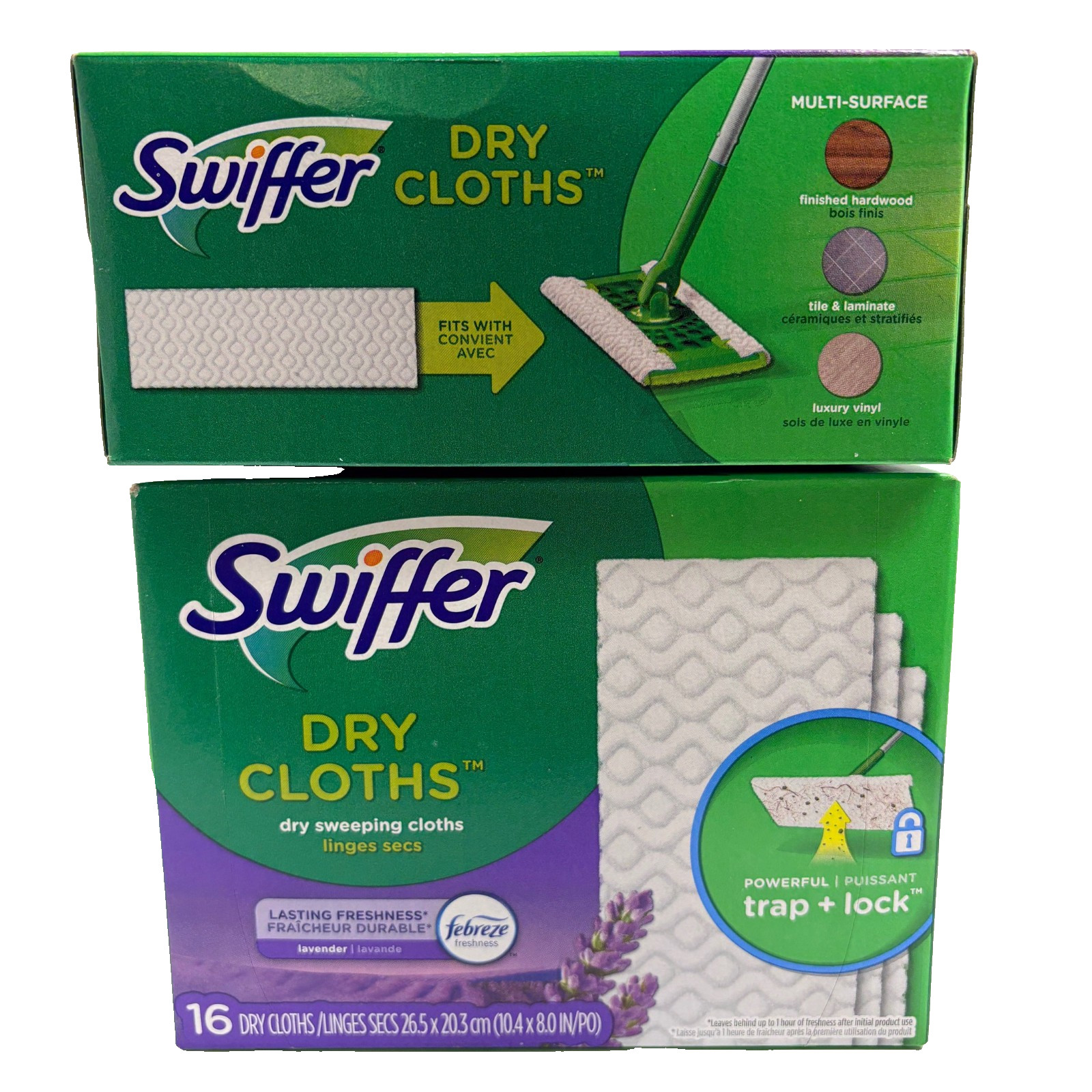 Swiffer Dry Sweeping Cloths Lavender Scent 16 Dry Cloths 2 Pack