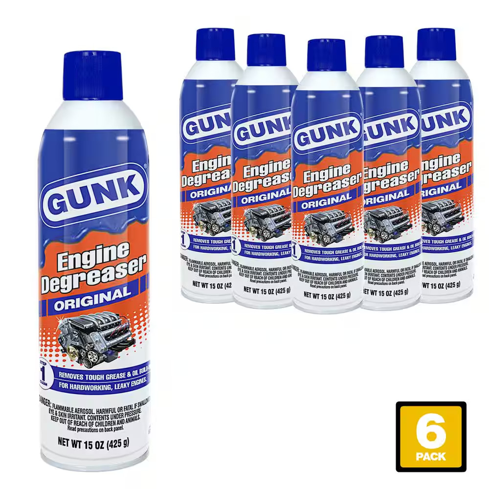 GUNK Original Engine Degreaser 15oz Pack of 6 Heavy Duty Cleaner Automotive