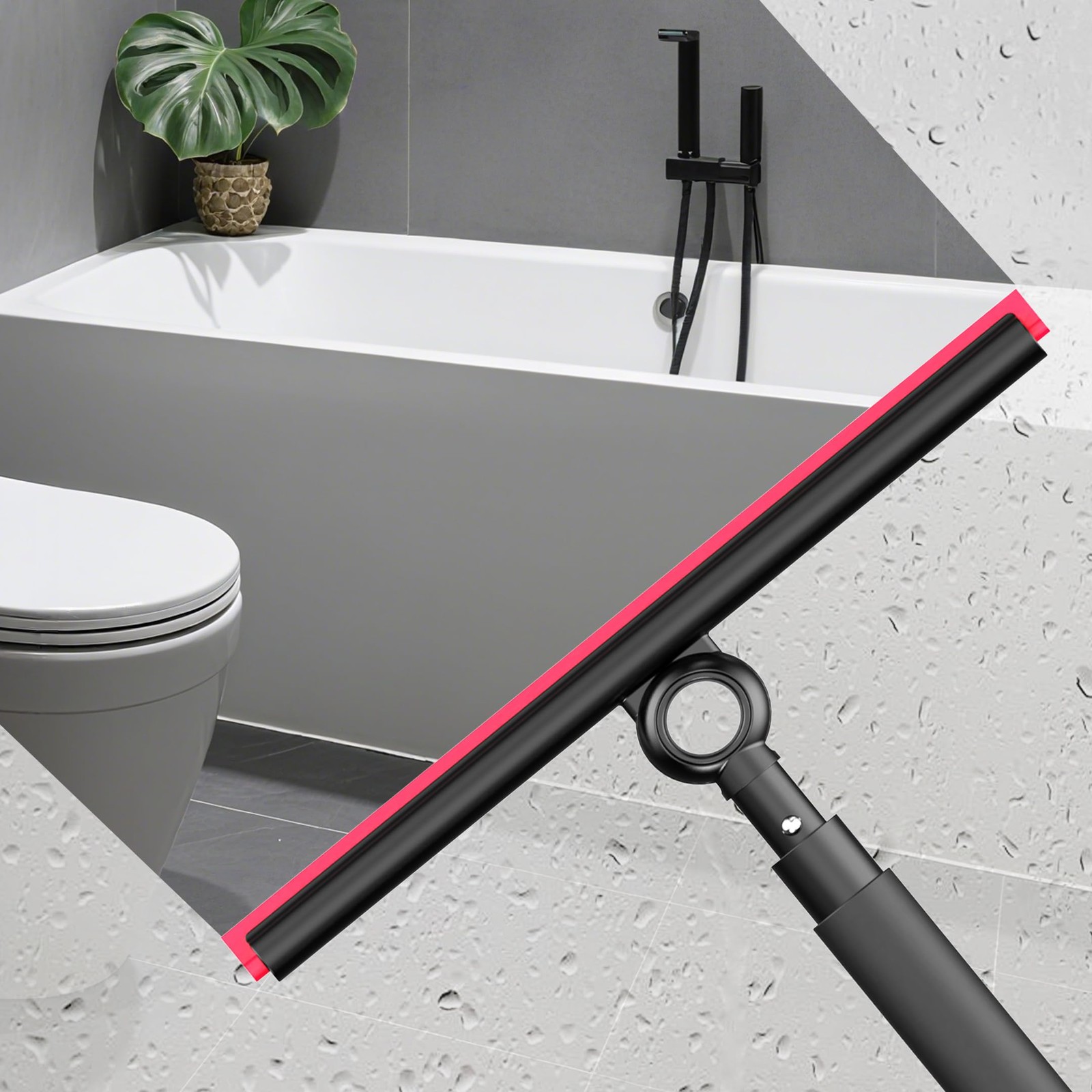 Shower Squeegee for Glass Doors, Window Squeegee for Home,Squeegee with Teles…