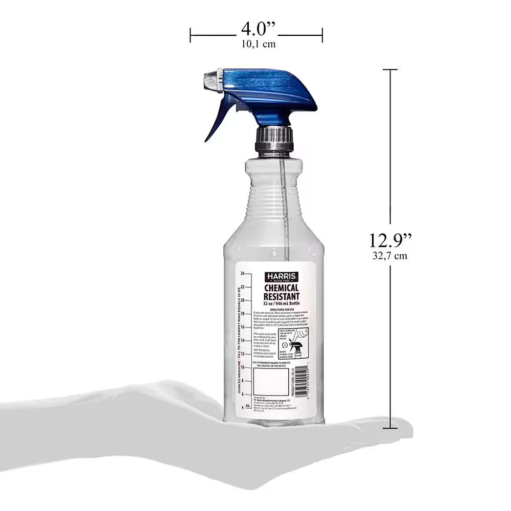 32 Oz. Heavy-Duty Chemical Resistant Pro Spray Bottle (3-Pack)