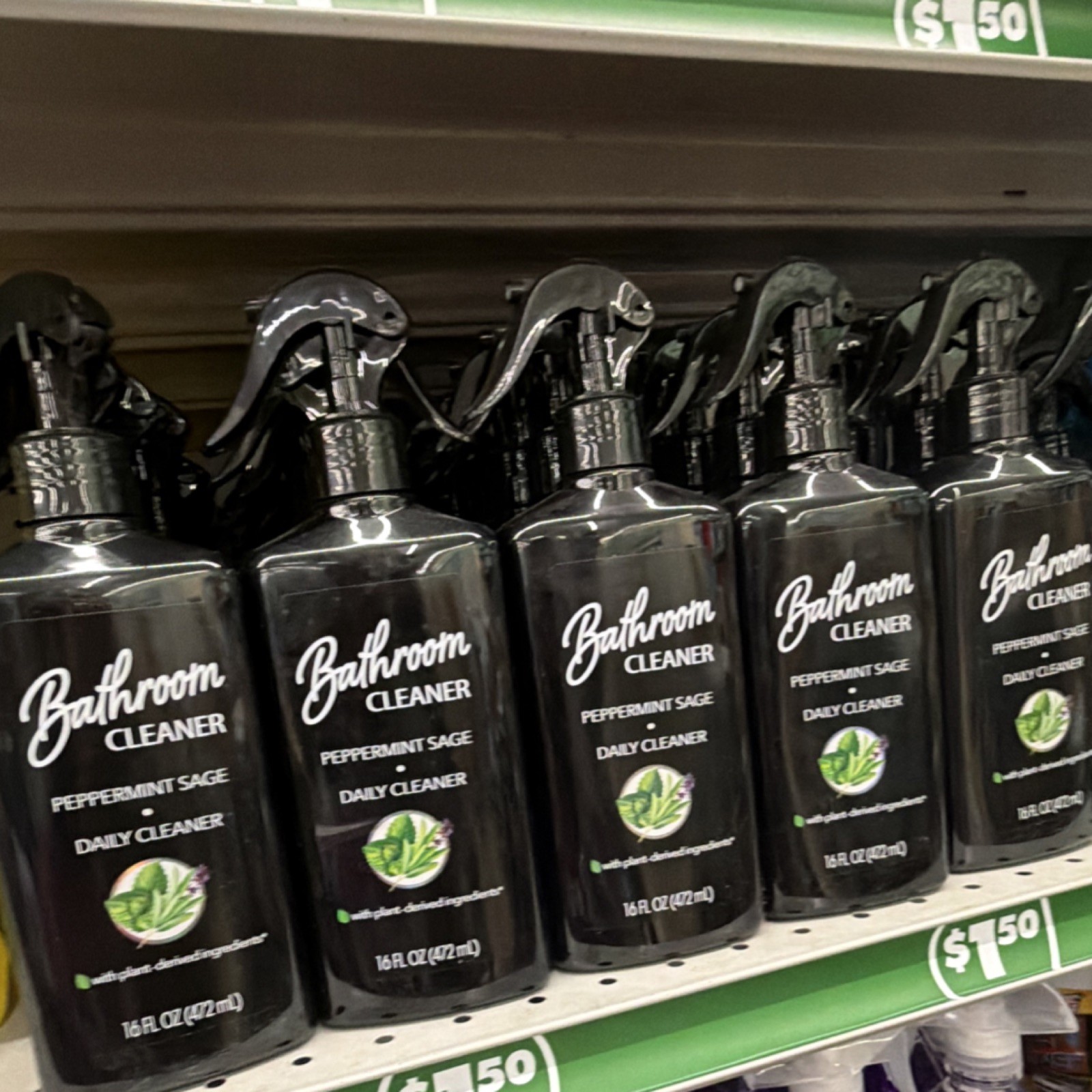 Bathroom Cleaner Spray Peppermint Sage Plant-Derived Ingredients 16 fl oz