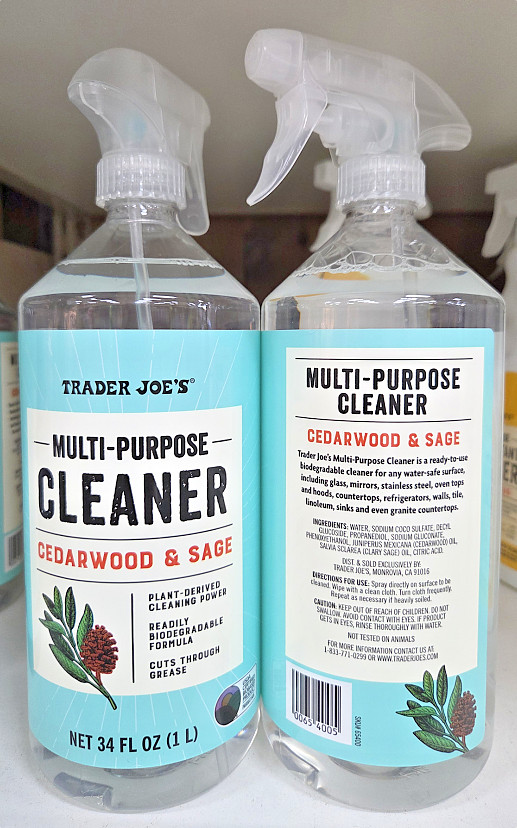 Trader Joe’s Multi-Purpose Cleaner Cedarwood & Sage 34fl oz 1L (2 Bottles)