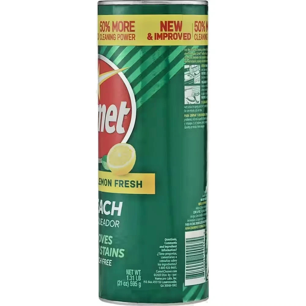 Comet cleaner with bleach | All-purpose cleaner removes stains | 2 PACK Bulk Lot