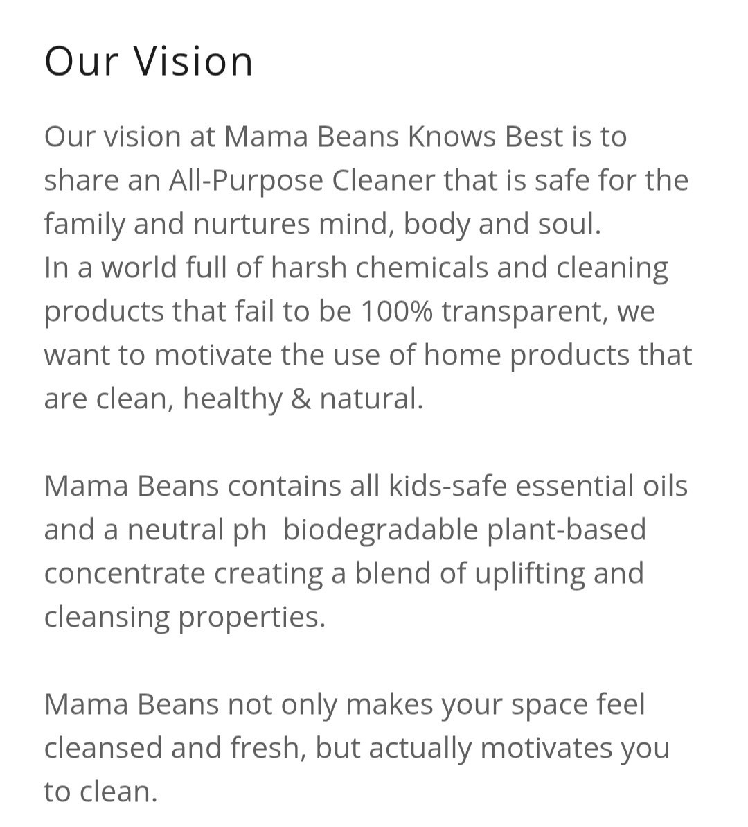 Mama Beans Knows Best Aromatherapy Cleaning Concentrate Essential Oils Eco Kids