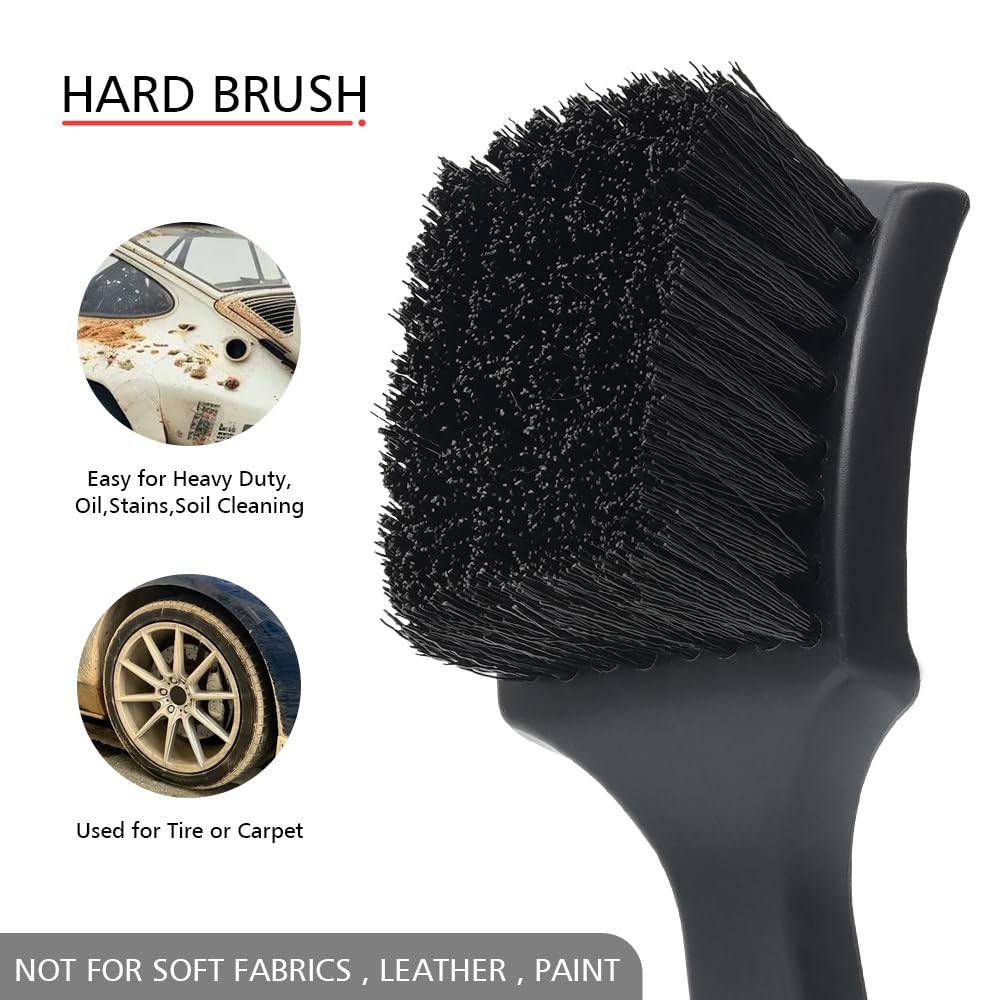 “9Pcs Detailing Brush Set for Interior, Exterior, Engine, Tires, Carpet”