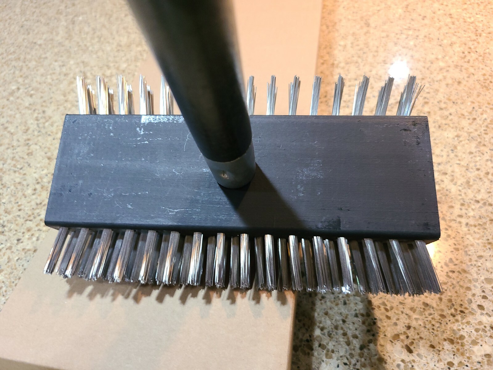 Sparta Stainless Steel Bristle Broiler Master Brush Black 30″ L x 1″ Trim L