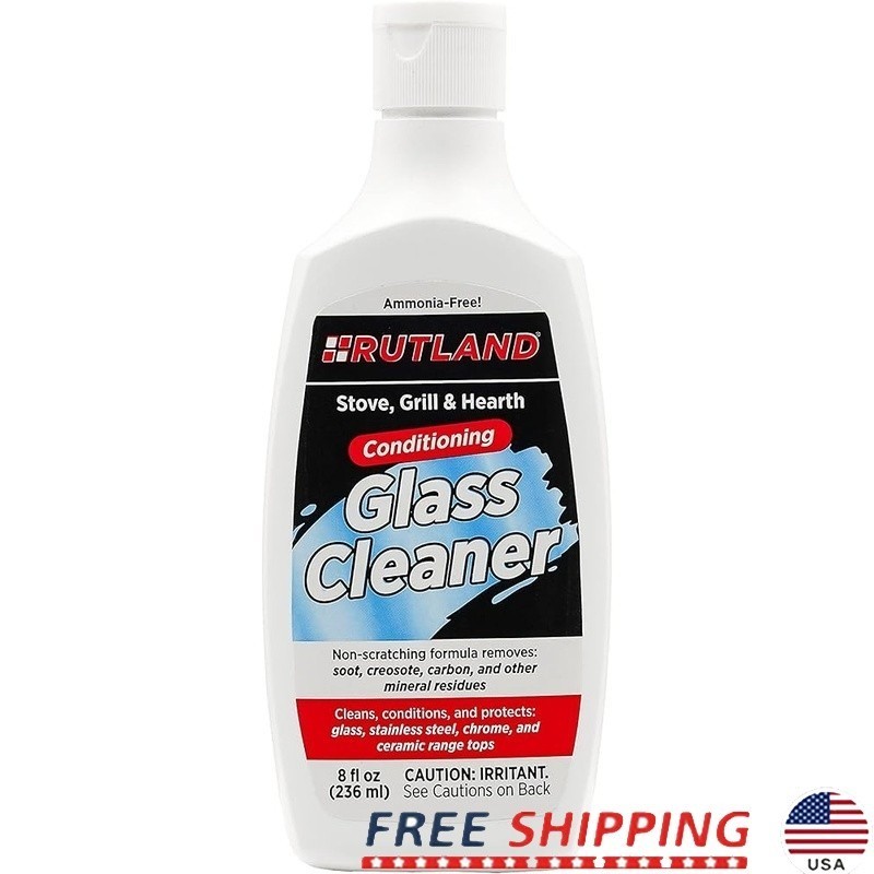 Ceramic Glass Cleaner Fireplace Cooktops Shower Doors Soot Creosote Remover 8oz