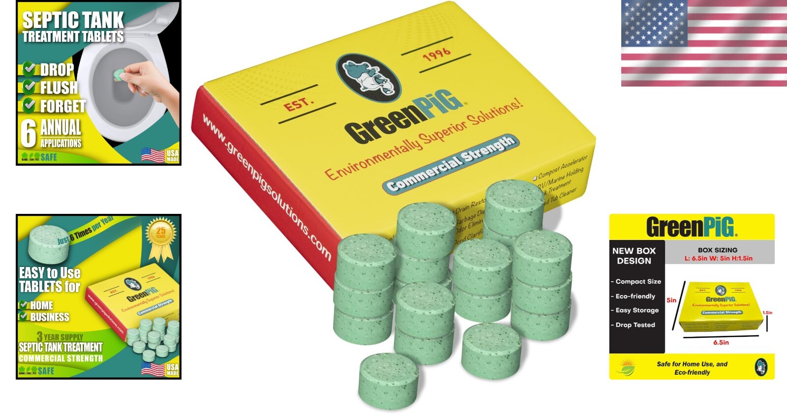 Commercial Strength Septic Treatment Pods – 18 Tablet Supply for 1,500 Gallons