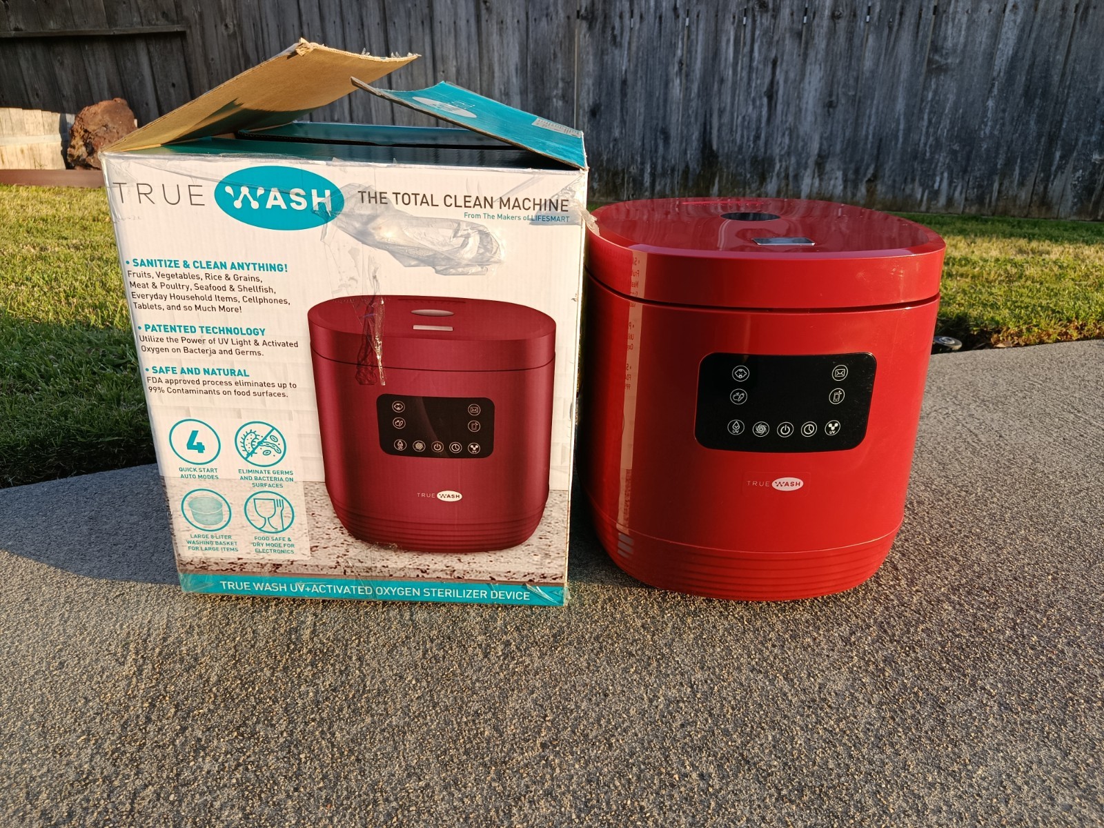 TrueWash The Total Clean Machine Sanitizer UV Activated Oxygen Sterilizer Device
