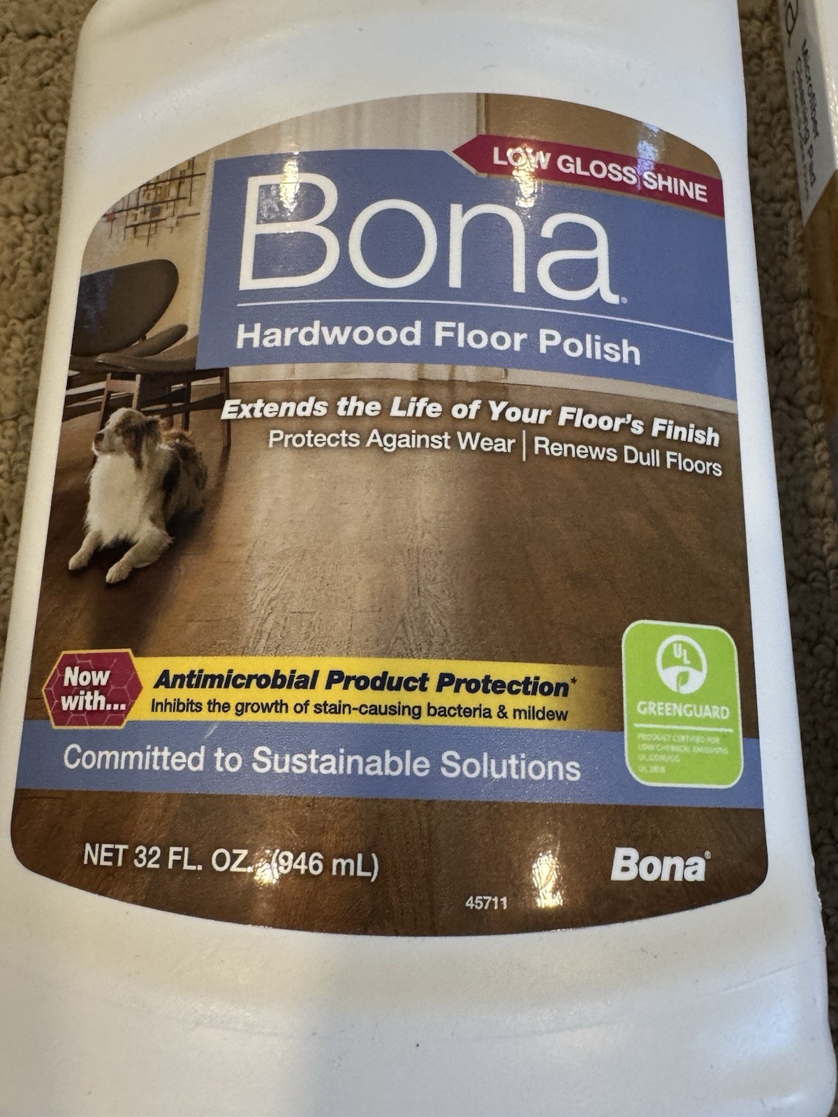 Bona WP500359001 Hardwood Floor Polish & Microfiber Cleaning Pad