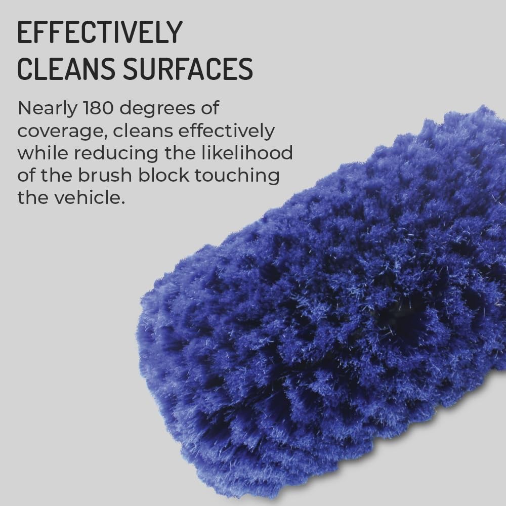 14” Car Wash Brush Head – Soft Bristles for Cars, Trucks, RVs, Boats, Campers…