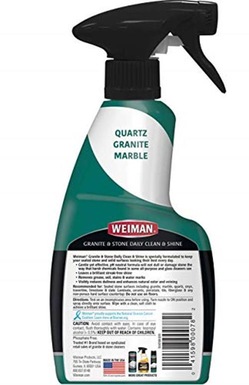 Weiman Granite Cleaner and Polish – 12 Fluid Ounce – Enhances Assorted Sizes