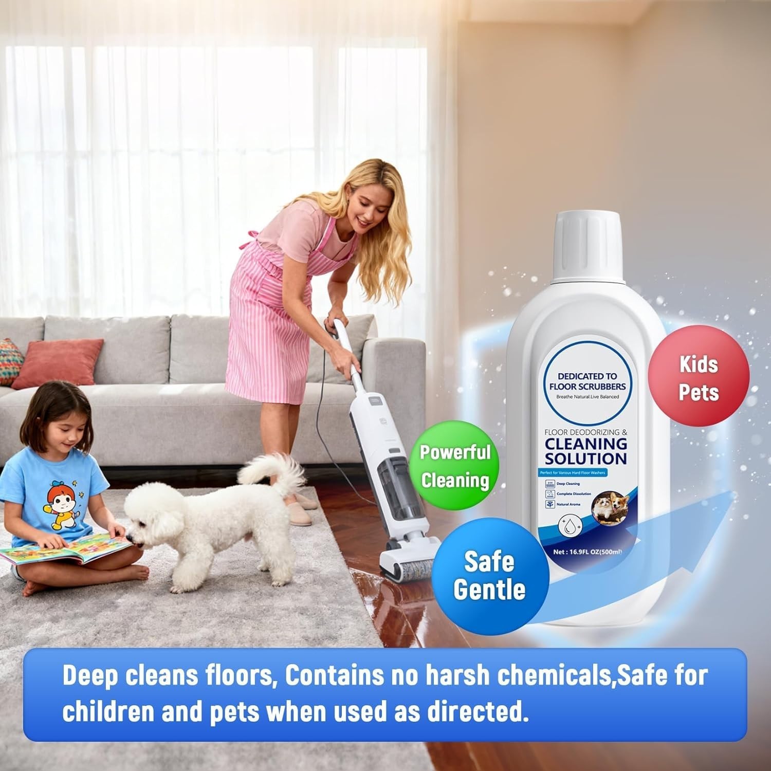 5 Bottle Multi-Surface Floor Cleaning Solution Compatible with Tineco iFLOOR …