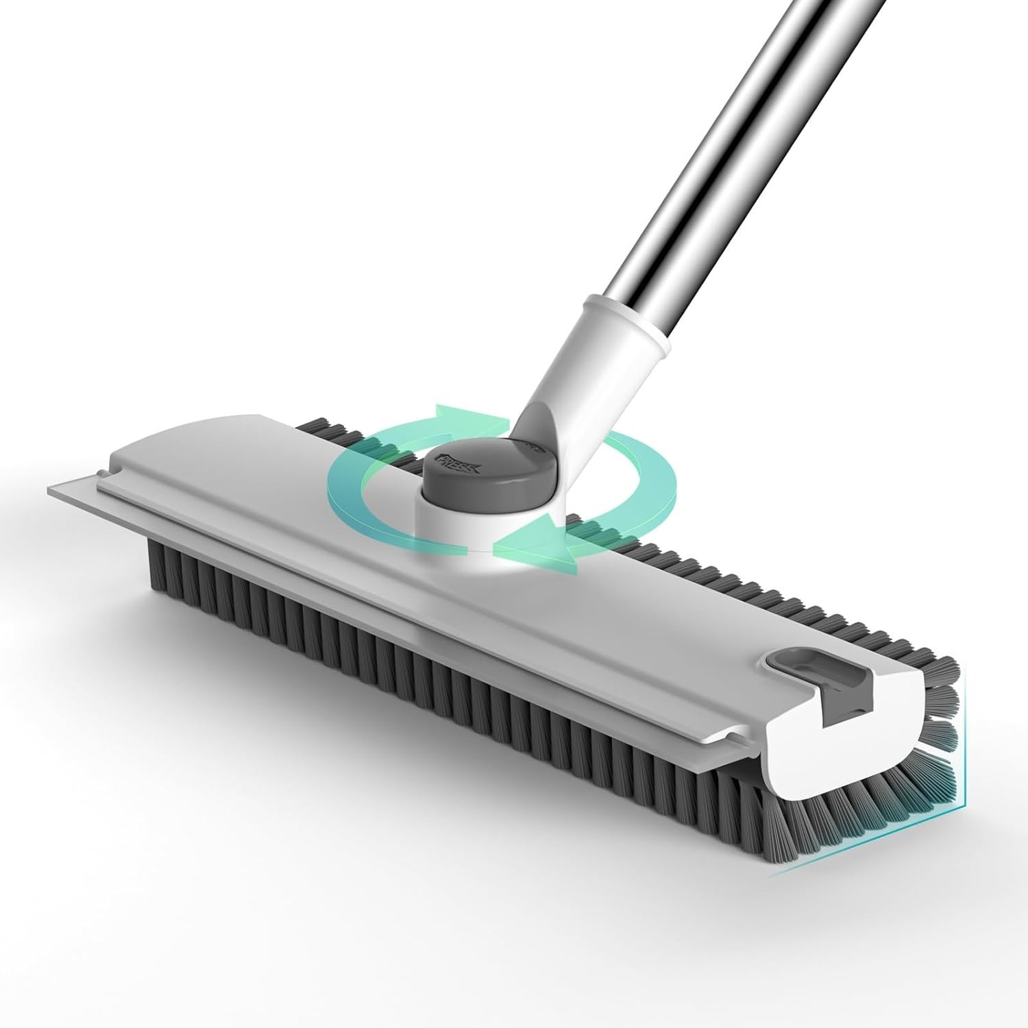Floor Scrub Brush with Long Handle Adjustable 3-in-1 Heavy-Duty Floor Cleaner