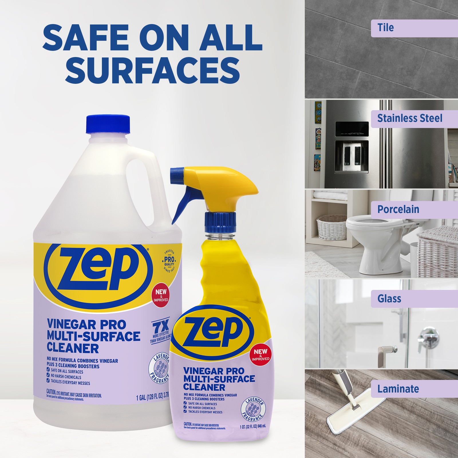 Zep All-Purpose Cleaner with Vinegar Added – 32 oz (Case of 4) R48432 –