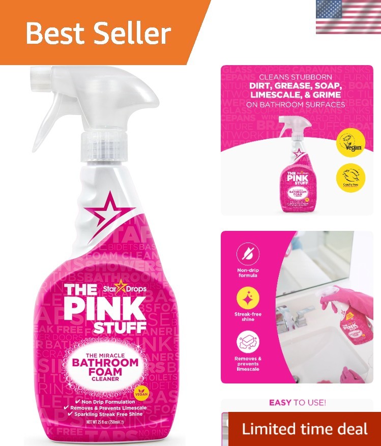 Versatile Foam Cleaner 750ml – The Pink Stuff for Sparkling Bathroom Surfaces