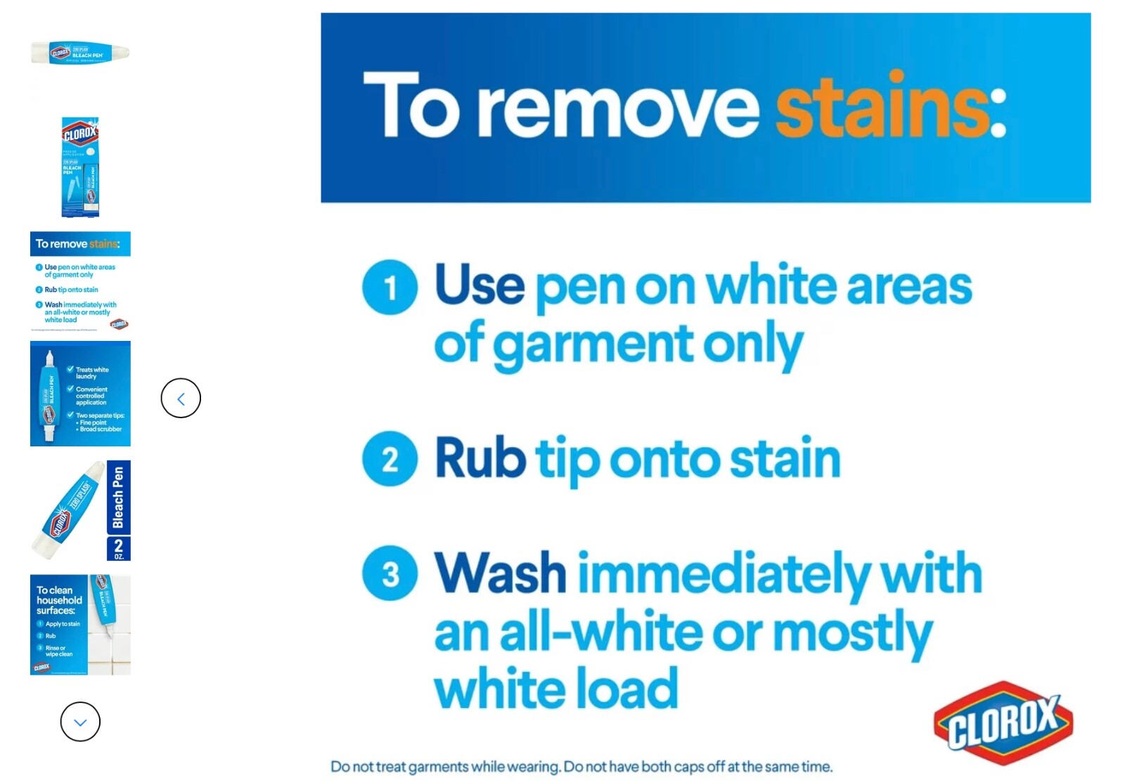 New in Box Clorox Zero Splash Bleach Pen, 1 Pen Below $85.00 Retail