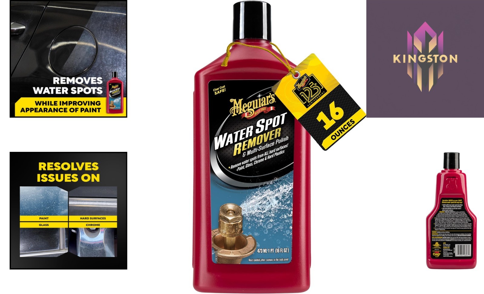 Professional-Grade Water Spot Remover for Paint & Glass – 16oz Restore Shine
