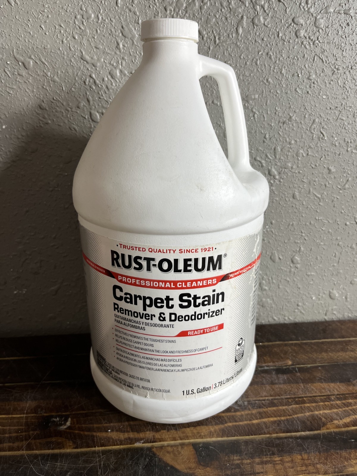 Rust-Oleum Professional Carpet Stain Remover & Deodorizer 1 Gallon Lemon Scent
