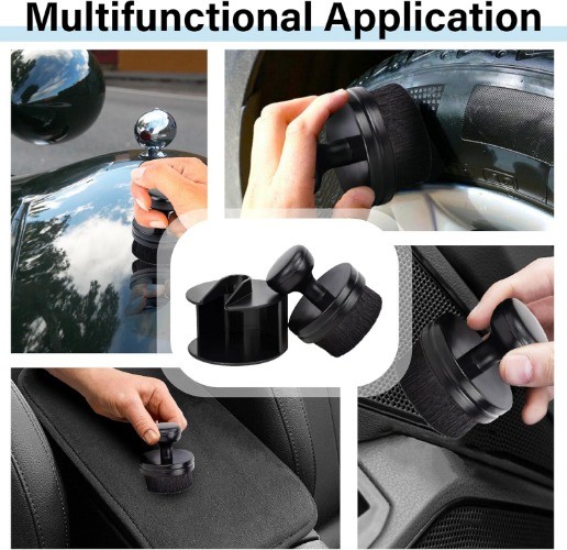 2 PCS Tire Shine Applicator Brush, Tire Dressing Brush Applicator with Seal Cove