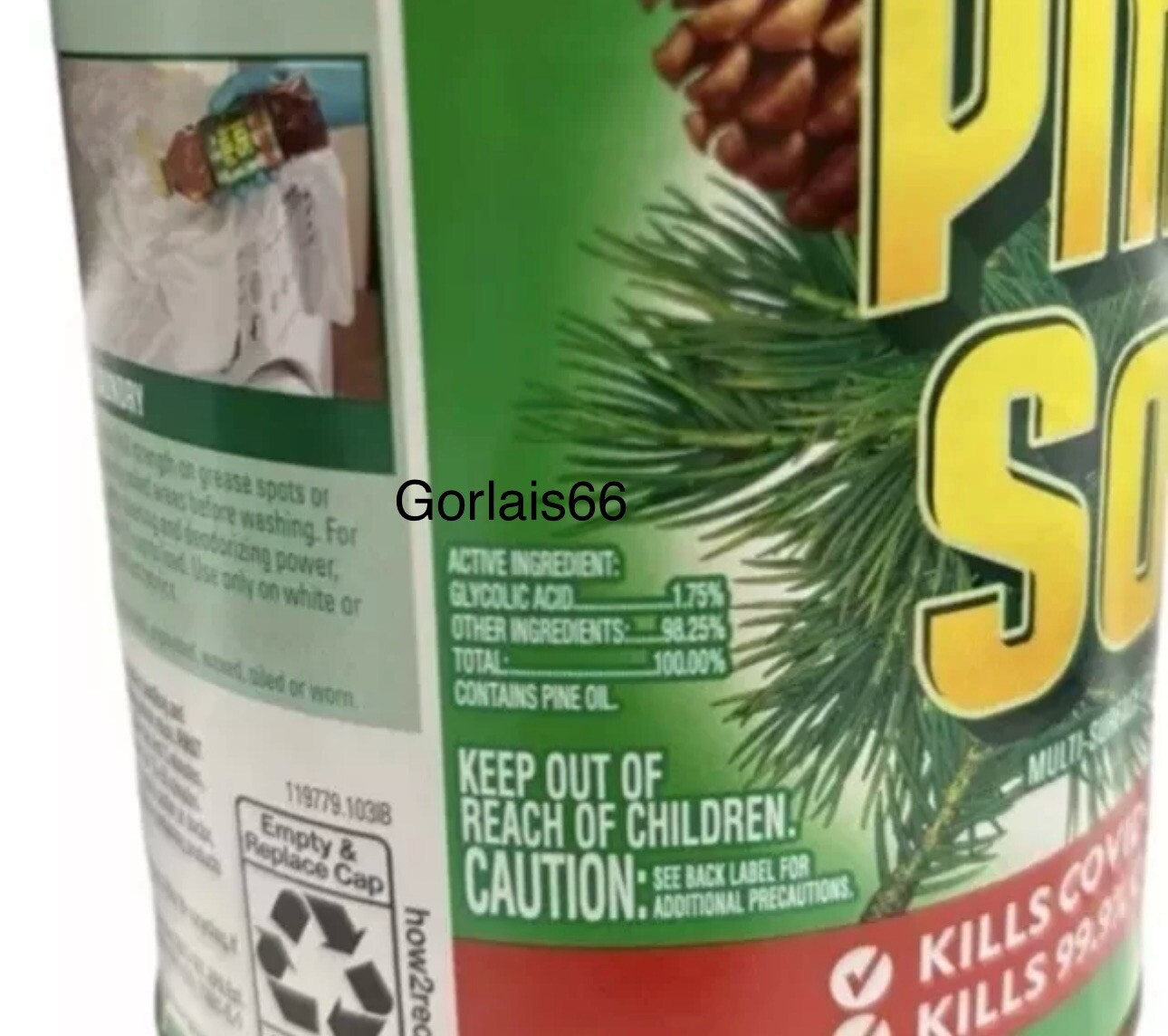 (2) Pine Sol with Pine Oil & Glycolic Acid Multi Surface Cleaner 48oz Large