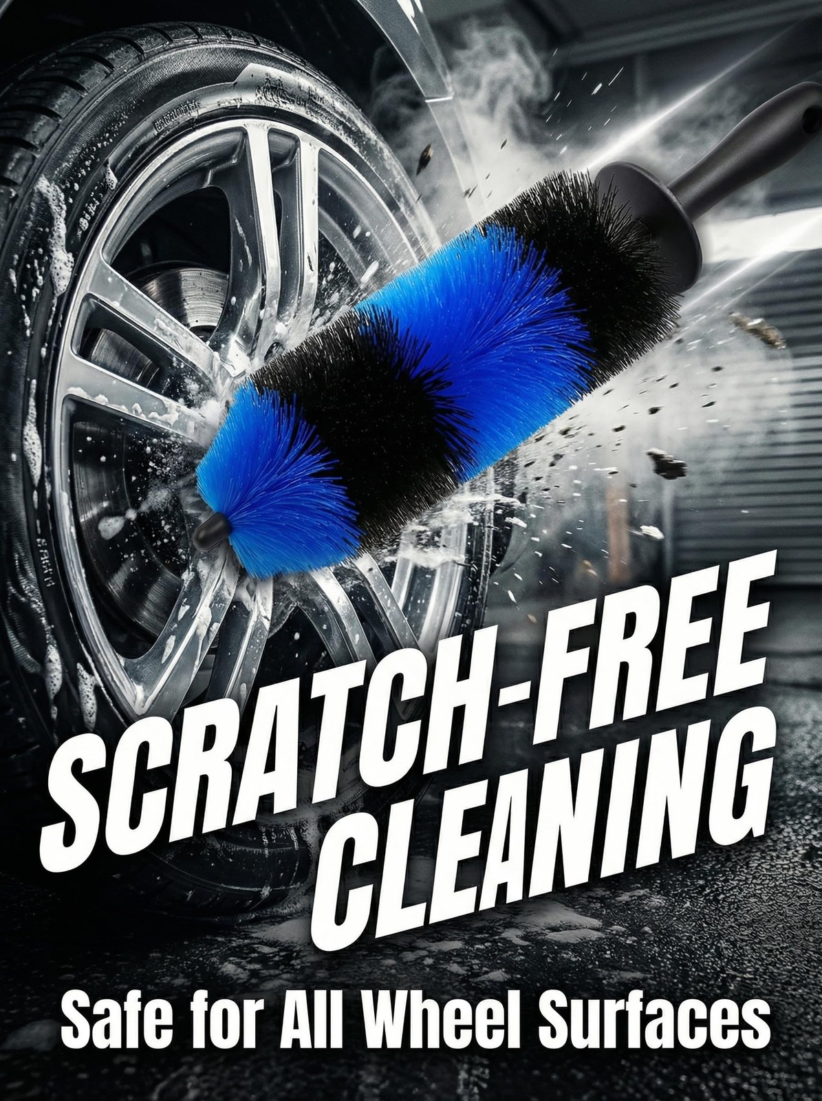 Master Wheel & Tire Brush, Easy Reach Wheel and Rim Detailing Brush Long Soft…