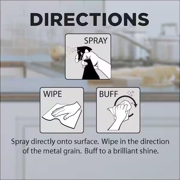 Weiman 22oz Stainless Steel objects and kitchen Cleaner and Polish Spray 12-pack