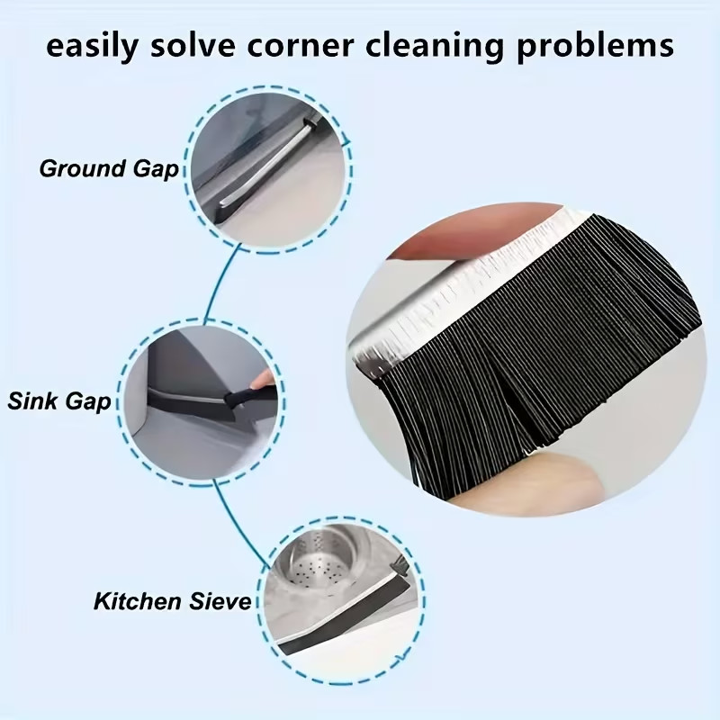 6 Pcs Hard-bristled Crevice Cleaning Brush, Multifunctional Thin Gap Scrub Brush