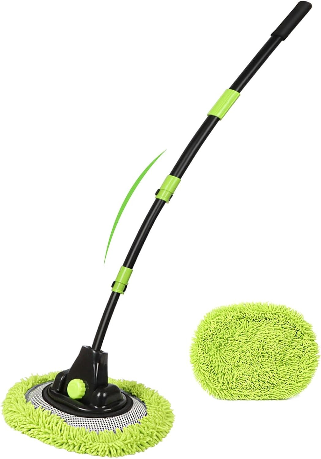 4 Section Car Wash Brush Mop Telescopic Handle Microfiber RV Truck Cleaner