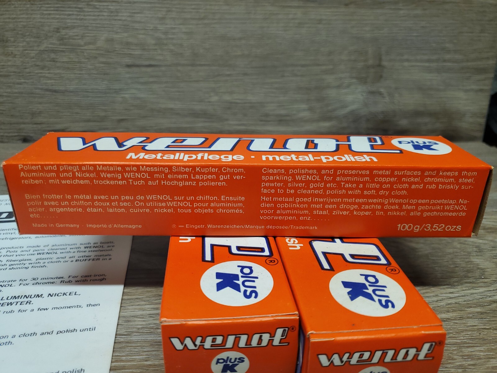 Original Red Wenol Plus K 3 Pack 100g FASTEST SHIPPING NOS WITH INSTRUCTIONS