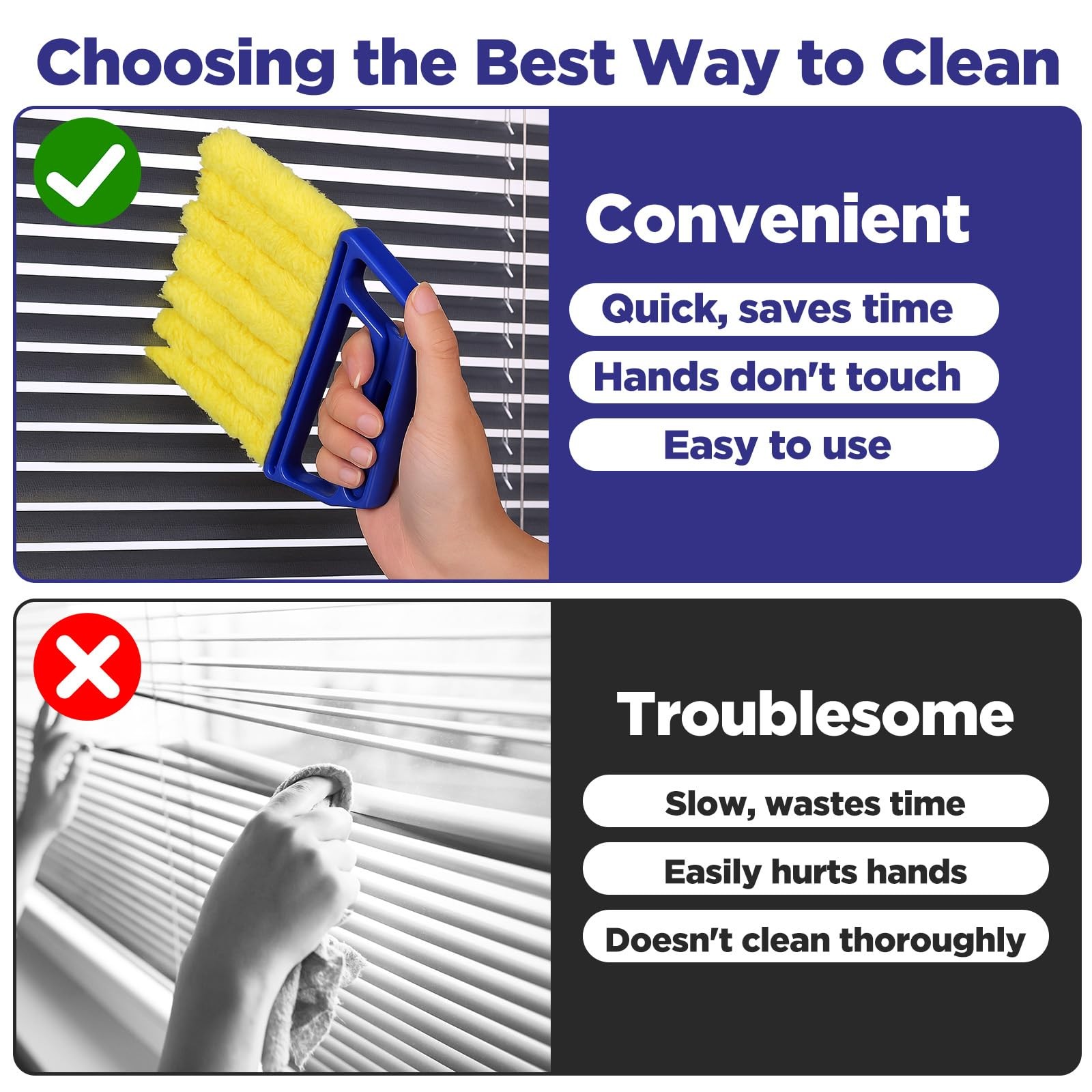 Lusofie 4 Pc Blind Cleaner Tool