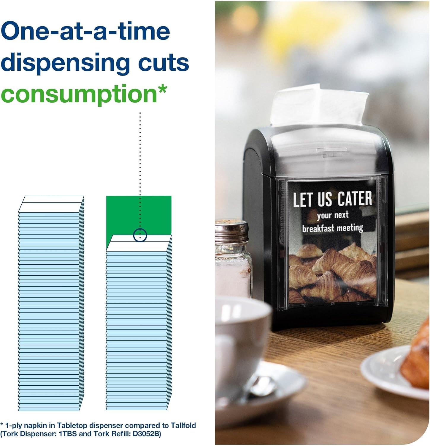 Tork Xpressnap Fit White Dispenser Napkin N14, C-Fold, 1 ply, 240 napkins, 4.2
