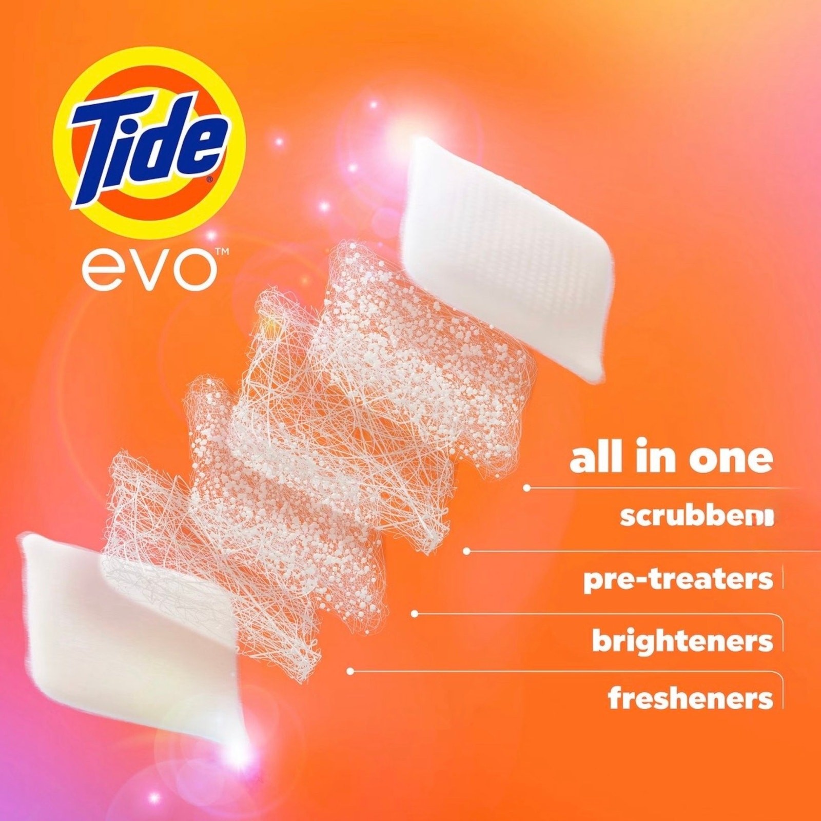 2 Tide Evo Laundry Detergent Tiles – Original Scent, 66 ct.