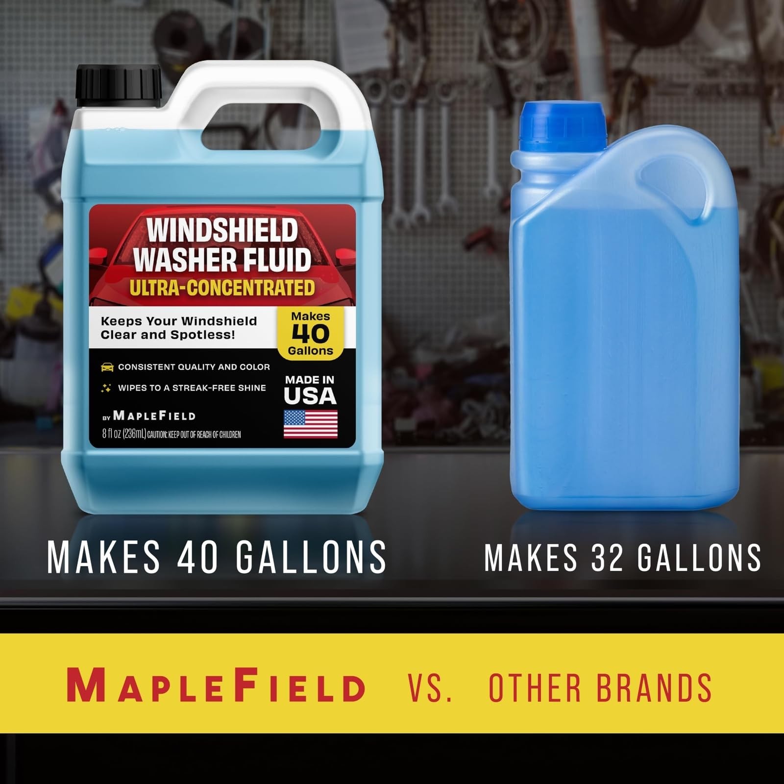 Maplefield – Windshield Washer Fluid Concentrate – All-Season, Streak-Free Ca…