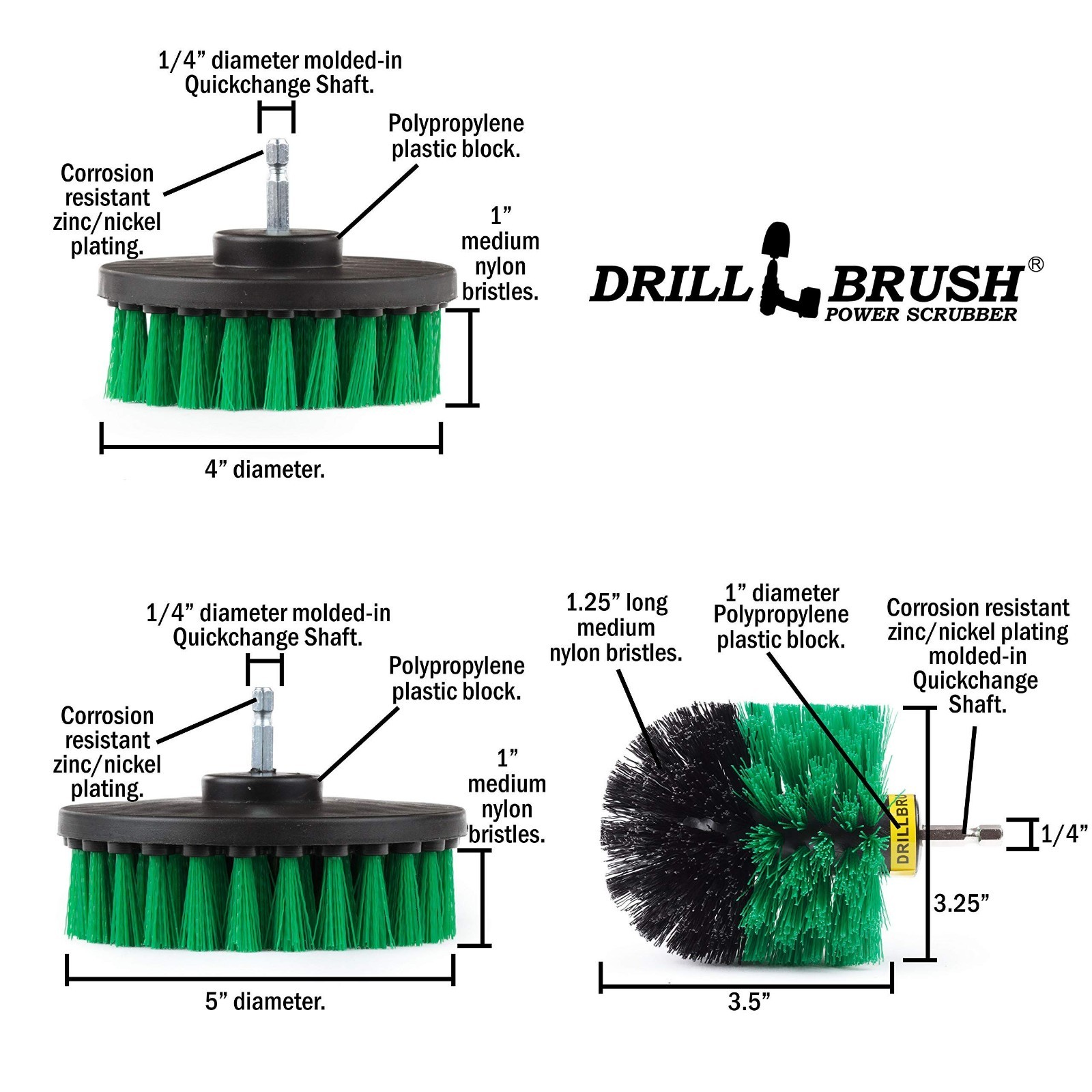 Kitchen Cleaning Set – Scrubber Brushes, Oven & Pan Scrub Tools, Drill Brush Kit