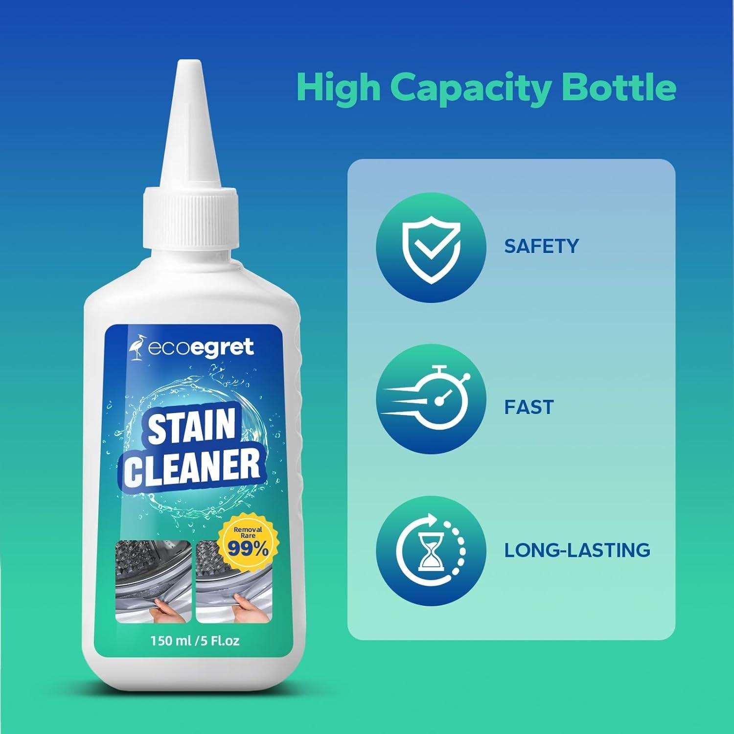 Home Remover Gel (5 Fl oz), Multifunctional Stain Remover, Washing Machine Clean