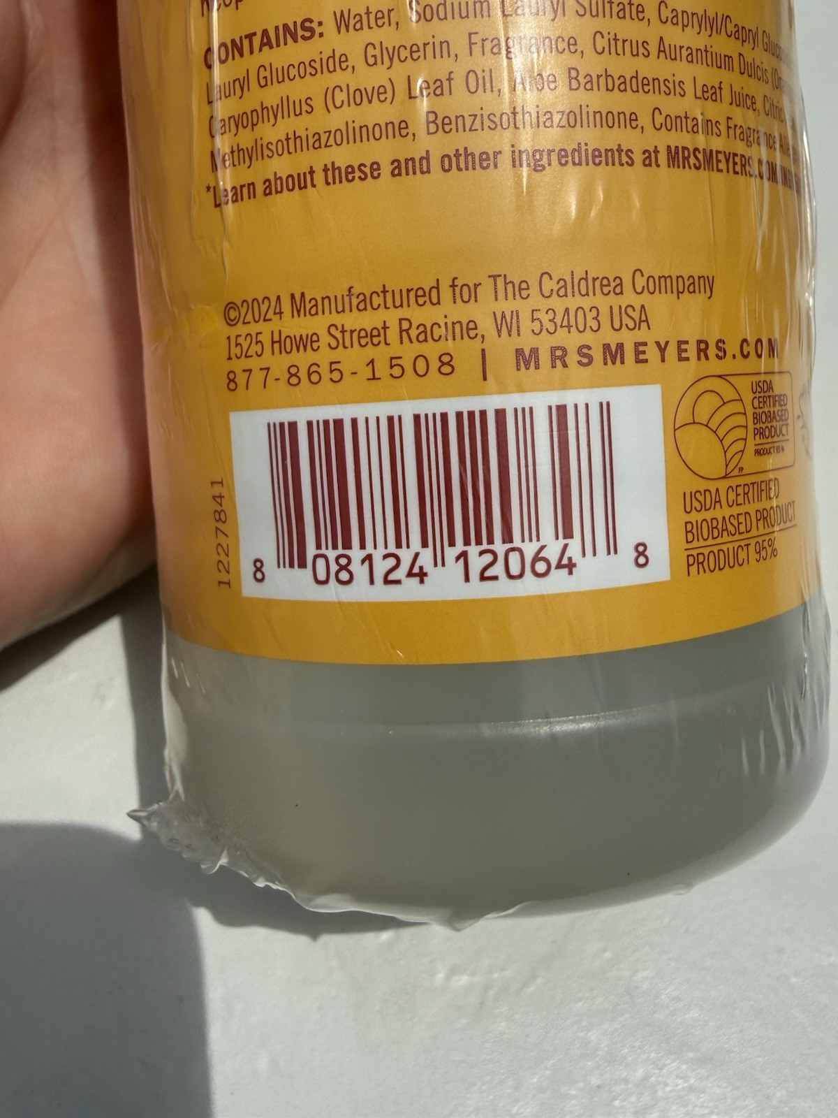 Mrs. Meyer’s Clean Day Dish Soap Lot of 4 Lemon Verbena Clementine 16 oz