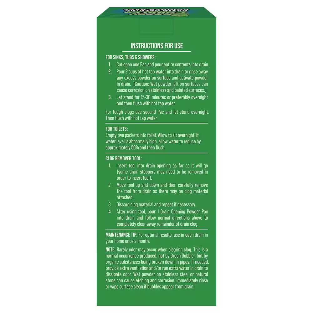 Drain and Toilet Clog Opening Packs with Tool (3-Count)
