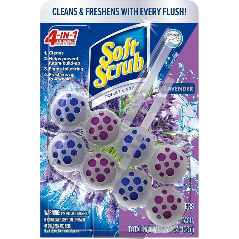 4in1 Toilet Bowl Cleaner Rim Hanger Lavender Scent 2Count Freshener AntiBuildup