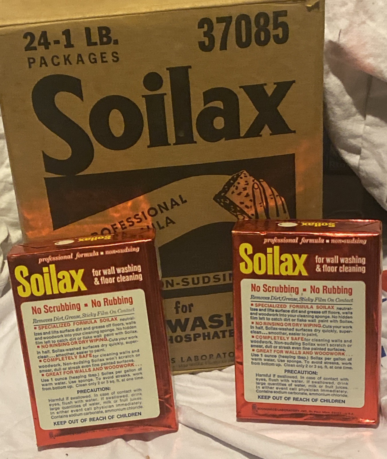 NOS Vintage 1 Lb SOILAX Professional Formula Wall & Floor Cleaner 2 Box Lot NEW