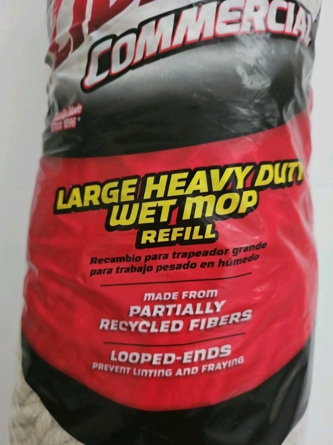 LIBMAN Commercial Large Heavy DUTY WET Mop Refill Open Bag Unused