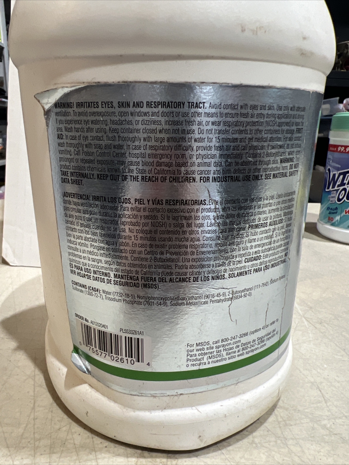 SPRAYON CD1202 Cleaner & Degreaser1 Gal Bottle. Neutra-force Foaming