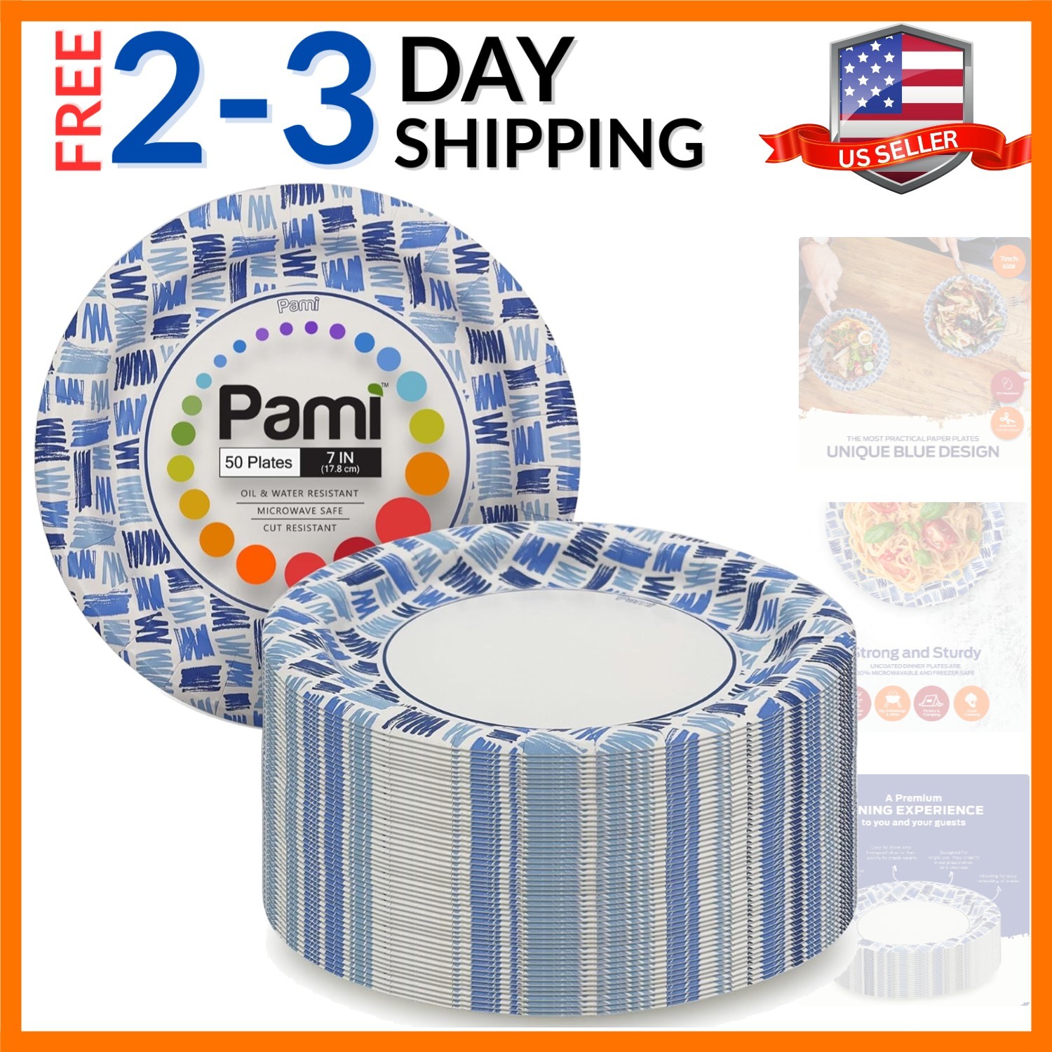 Heavy-Duty Disposable Small Round Paper Dishes | Microwave-Safe, Oil, Water &…