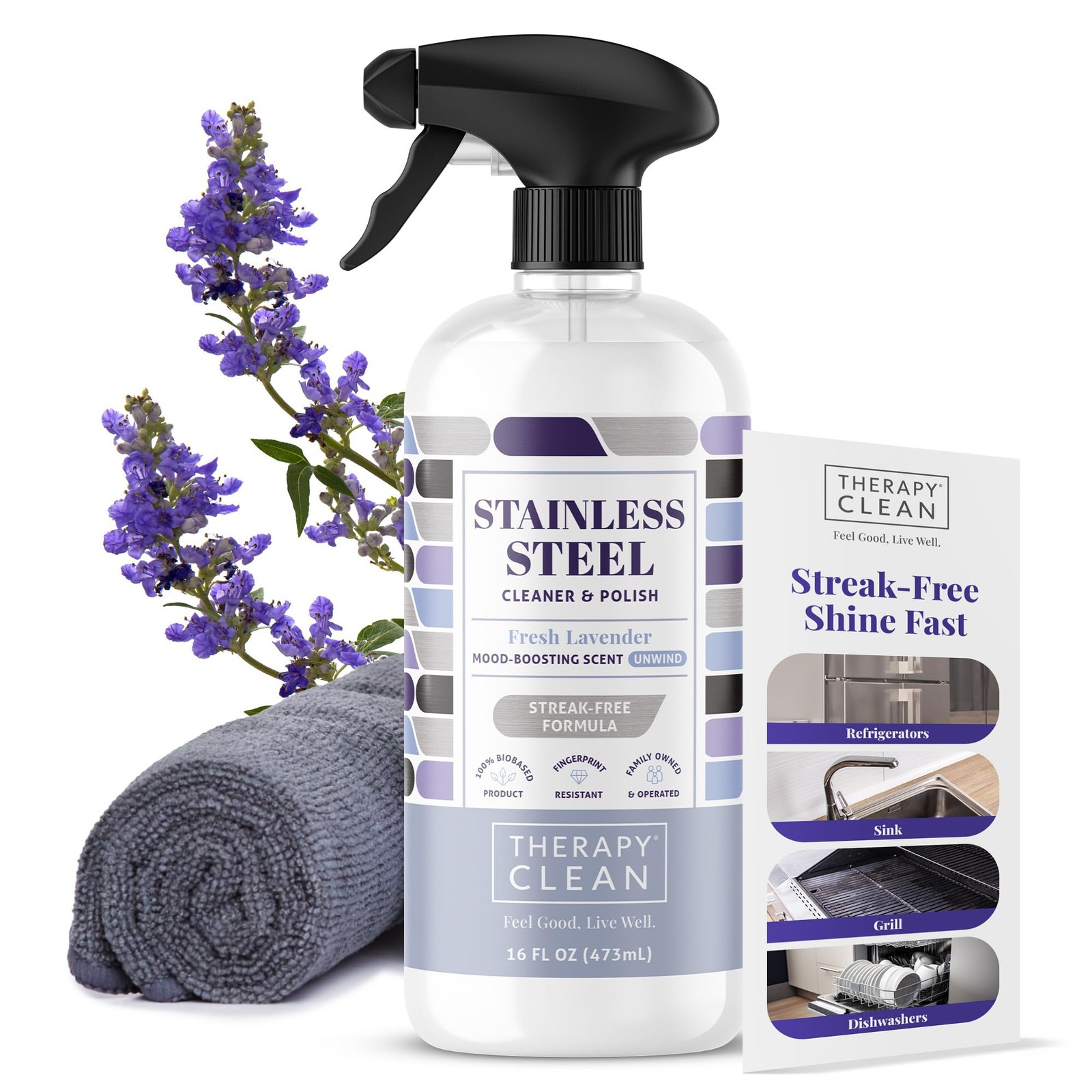 Stainless Steel Cleaner and Polish 100% USDA Biobased, Fingerprint and Residu…
