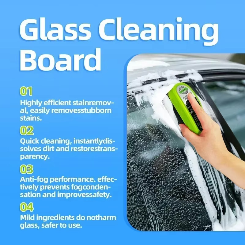 Crystal-Clear Windshields for European Cars: Glass Brush + Oil Film Remover