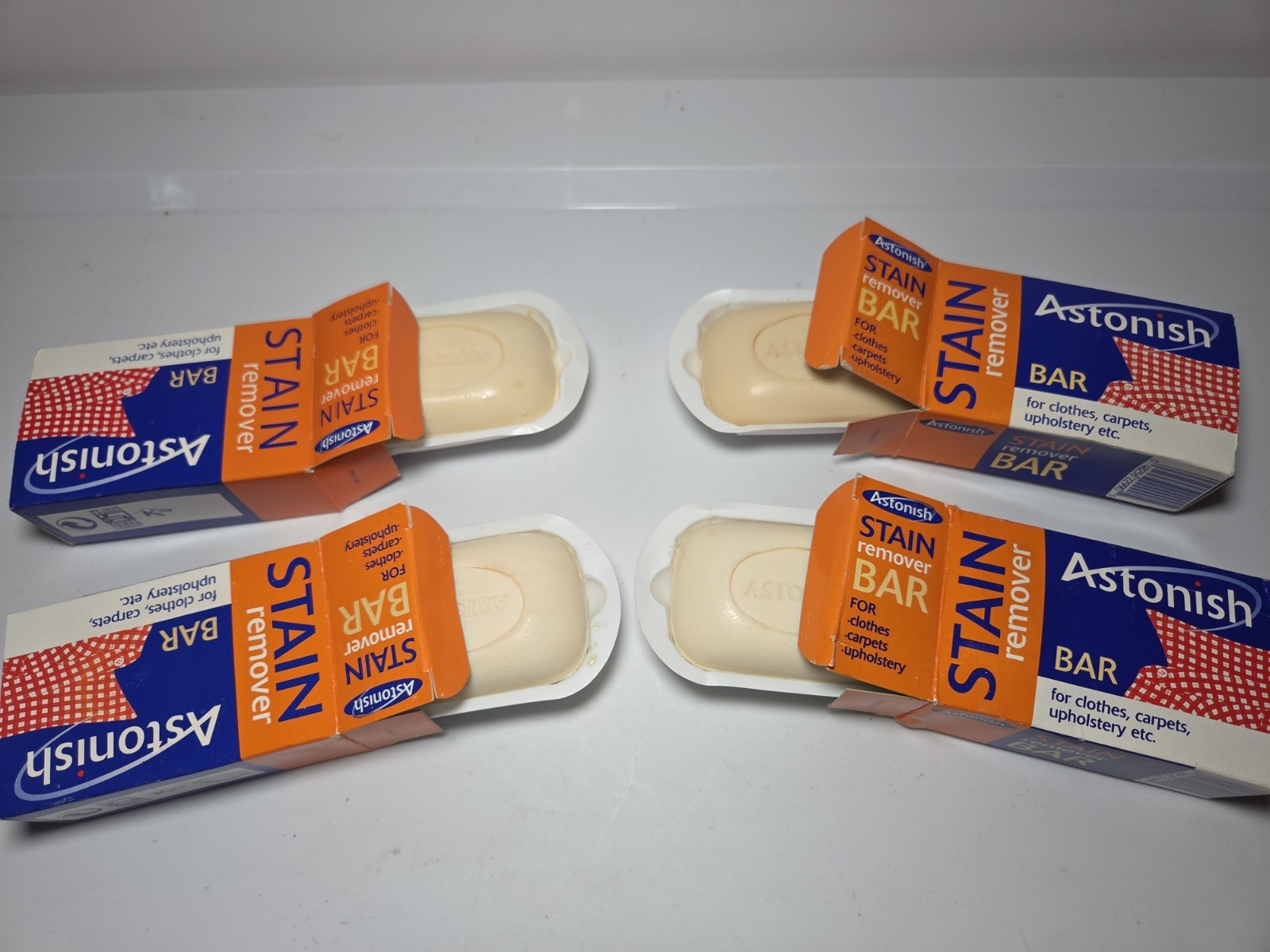 4-Pack Astonish Stain Remover Bar Clothes Carpet Laundry Pre-Wash 2.5oz 75g