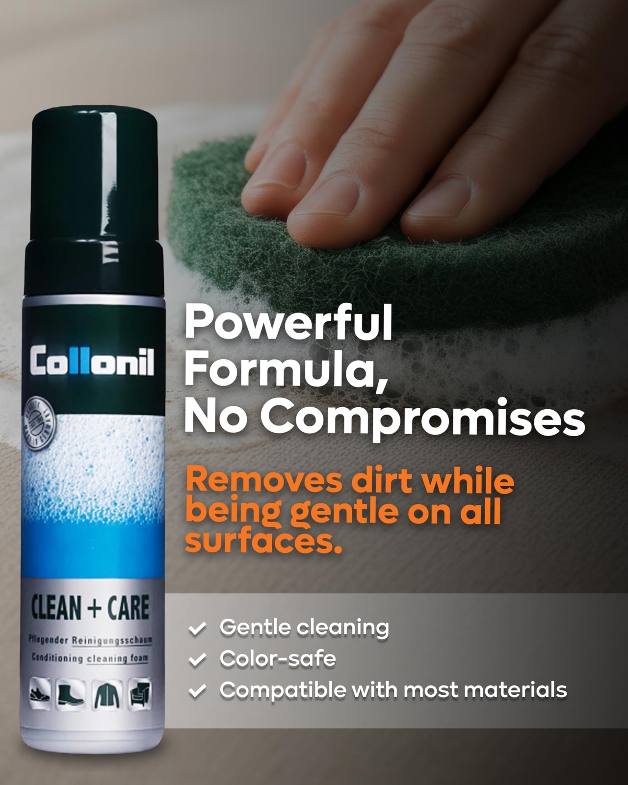 Clean & Care Shoe & Leather Cleaner XL 6.76 fl oz – Cleaning Foam – Sneaker C…