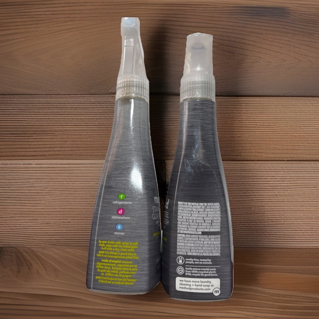 Method Stainless Steel Cleaner + Polish Apple Orchard. Plant Based 2 PK-14 oz ea